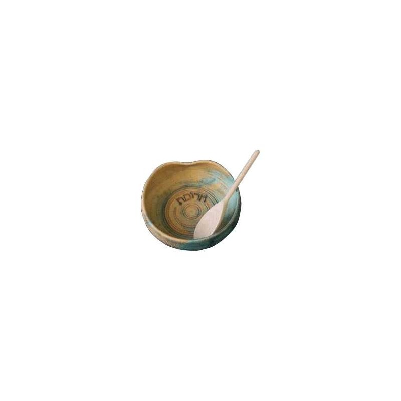 Ceramic Patina Charoset Bowl | Passover | Judaica